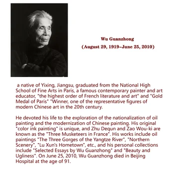 Wu Guanzhong, fără moderne artist Chinez, clasic Huangshan răsărit Muzeul de replicare personalizare dimensiune pânză de Mătase xuan