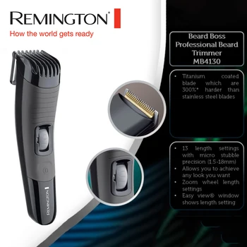 Remington MB4130 Electric de Ras aparat de Ras Barba Șeful Sytler Reîncărcabilă 13 Lungime Ajustări Funcție de Blocare Trimmer de Precizie