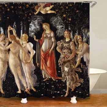 Elegant Nașterea lui Venus Perdea de Duș Baie Cortina Sandro Botticelli Pictura Impermeabil Cortina pentru Baie de Art Decor Cadou