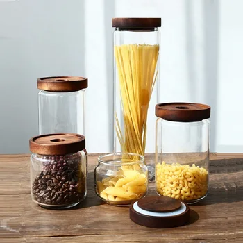 Bucătărie Recipient De Sticlă Sigilat Poate Borcane De Depozitare Cutie De Sticla Pentru Cafea Boabe De Cereale Alimentare Spaghete