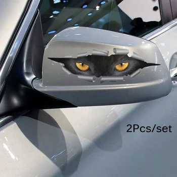 2 Buc/Set Din Nou 3D Ochi de Pisica Decal Autocolante Auto Styling Impermeabil Ochi de Pisica Styling Accesorii Auto Ochi de Pisica Autocolante Peek