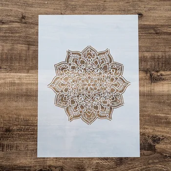 A4 Mandala Sabloane pentru Pictura pe Perete DIY Scrapbooking album Foto Carte de Hârtie a Face Ambarcațiunile Decorative Relief Șablon