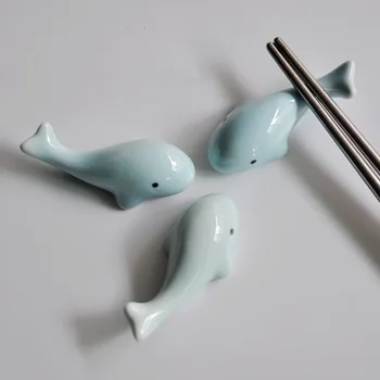 Creative Ceramice Bețigașele Restul Japonez Drăguț Delfin, Balena Meserii Ornamente Bețigașele Titularul Acasă Decor De Masă