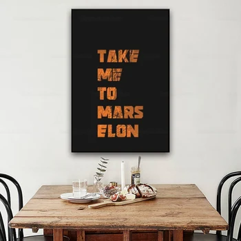 Du-Mă La Marte Elon Elon Musk, SpaceX Panza Pictura Arta De Perete De Arta Poster Living Home Decor Pictura Hotel Apartment