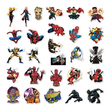 10/30/50 buc Avengers Marvel Spiderman super-Erou iron Man Doctor Ciudat chitara skateboard impermeabil jucarii copii Autocolante