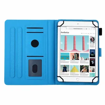 Moda din Piele Flip Stand Card Holder Universal Tableta Protector Caz pentru Tableta 6.5-7.6 inch iPad, Samsung Tab și așa mai departe