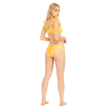 Vara Beachwear 2 Bucata Set pentru Femei Costume de baie de Culoare Schimbare în Temperatura apei Sensibile Costum de Baie Beachwear