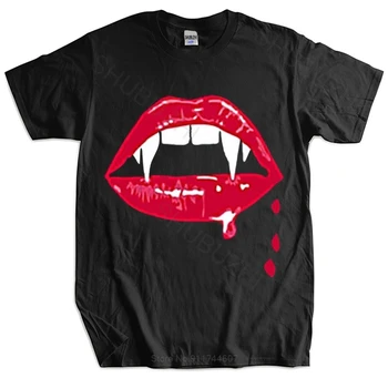 Noul tricou negru topuri pentru barbati Colți Tricou Rocky Horror Twilight Buffy Goth Halloween Vara tricou bumbac tricou