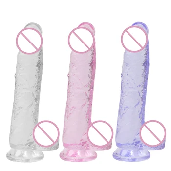 Mini Vibrator sex Feminin Masturbari Jucarii Sexuale pentru Femei Realist Artificial Penis Cu ventuza Puternica G-Spot Penis artificial