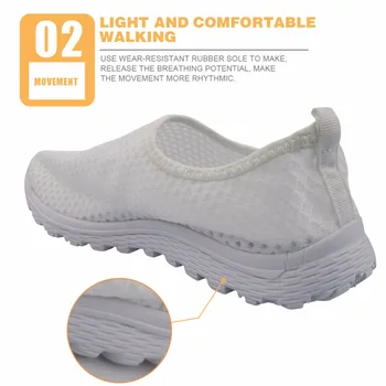 FORUDESIGNS Adidasi Casual pentru Femei Pantofi Balerini Animal Gărgăriță Model Confortabil de Vară, Plasă de Mers pe jos Pantofii pentru Fete Adolescente Doamnelor
