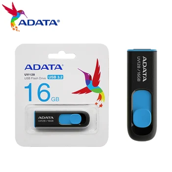 ADATA Original UV128 USB Flash Drive 64GB 128GB Viteza Mare de 32GB 16GB USB 3.2 Mini U Disc de Memorie Stick USB