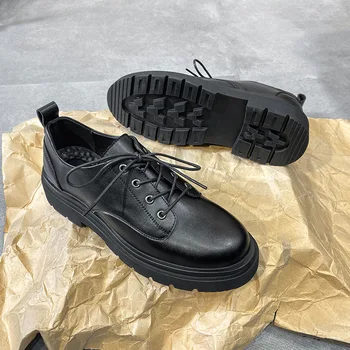 Oamenii De Afaceri De Birou Casual Moda Vintage Din Piele Pantofi De Primavara Toamna Masculin Harajuku Coreean Streetwear Rochie Din Piele Pantofi
