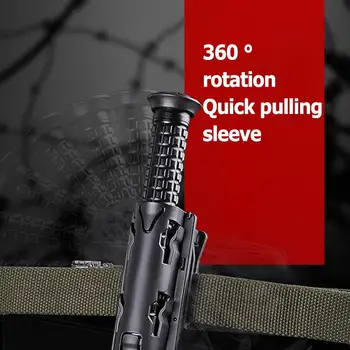 Noul Universal 360 de Grade de Rotație Baton Capacul Negru Toc Titularul de Auto-apărare a Siguranței în aer liber Kit de Supraviețuire Edc Instrument