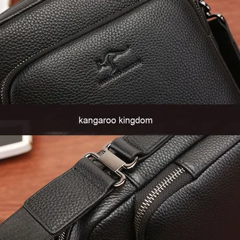 KANGAROO KINGDOM brand de lux barbati geanta din piele de sex masculin saci de umăr oameni de afaceri saci de messenger