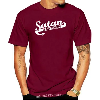 Satana Este Tatăl Meu Tricou - Gotic Oculte Satanice Diavolul Alternative Brand De Îmbrăcăminte De Bumbac Oameni De Bază Topuri De Fitness T-Shirt