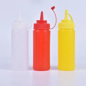 12oz(300ml) Sticla Stoarce Sos de Oțet, Ulei, Ketchup, Sos Cruet Accesorii de Bucătărie Sos de Plastic Dozator de Condimente PE