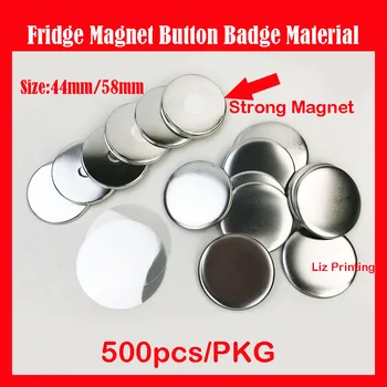 500pcs 58mm buton magnetic Insigna gol material magnetic insigna Magnet de Frigider material