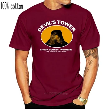 9152 Devils Tower T-Shirt întîlniri de Aproape De-al Treilea Fel de OZN-uri Extraterestre, Sci-Fi de Înaltă Calitate Personalizate Imprimate Topuri Hipster T-Shirt