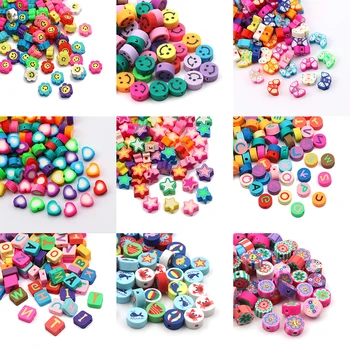 50pcs Colorate de Fructe/Flori/Stele Lut Polimeric, Margele Spacer Liber Furnizor Pentru Colier DIY Brățară Bijuterii Accesorii