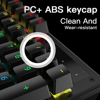 Cu fir Gaming Keyboard Albastru Negru Comuta Tastatură Mecanică RGB cu iluminare din spate 104 taste Anti-ghosting Laptop PC Gamer Tastaturi Roz
