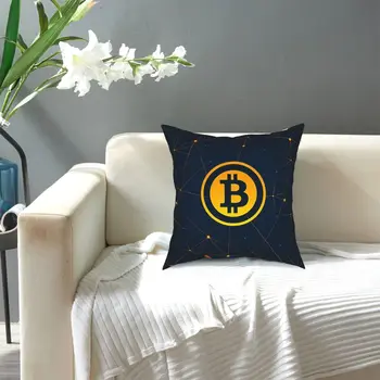 Bitcoin Crypto Cryptocurrency Ethereum Pătrat De Pernă Pernă Btc Blockchain Personalizate Pernă Acoperă