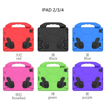 De caz pentru iPad 4 3 2 Non-toxice EVA maner sta Șoc Dovada EVA acoperi copii Copii de Siguranță para de coajă coque A1416 A1459 A1458