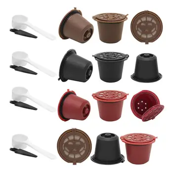 3pcs Reutilizabile Capsula de Cafea Filtru Cana de Nescafe Dolce Gusto Reîncărcabile Capace Lingura Perie Filtru Coffeeware Cadou
