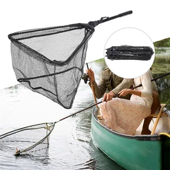 Pliere Pește Net de Aterizare Portabil Pliabil Triunghiular Zbura de Pescuit de Plasă de pescuit sau de Eliberare S/M