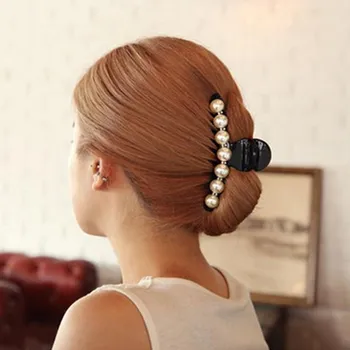 Moda Pearl Păr Gheare Pentru Femei Agrafe De Păr Cu Banane Clipuri Accesorii De Par, Ornamente De Pălării Clip De Păr Fata