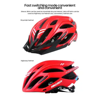 2021 BIKEBOY Unisex Casca de Bicicleta Cu Far Și Refuz, Ultralight Integral-mucegai MTB Biciclete Rutier Ciclism EPS+PC Cover Casca