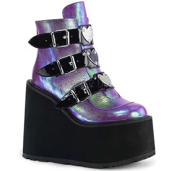 Femei de moda Multicolor Pană Cizme Sandale Femei Zip-Up Centura Cataramă Pantofi Platforma cu Toc Înalt Pantofi de Vara Женские сандалии