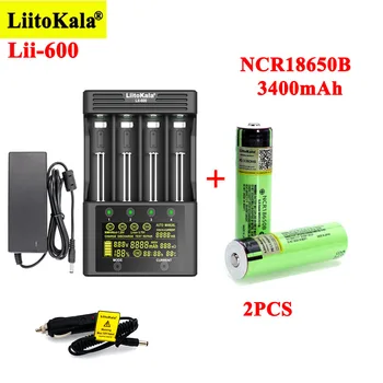 LiitoKala NCR18650B 3400mAh baterii Reîncărcabile cu Lii-600 Încărcător de Baterie de 3.7 V Li-ion 18650 21700 26650 1.2 V AA NiMH