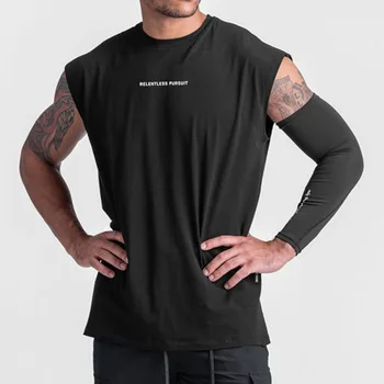 ASRV 2021 Noi de Vara Barbati Vesta Brand de Moda Liber fără Mâneci T-shirt Negru Rezervor de Top pentru Bărbați O de Gât Sport Bottom Tank Topuri