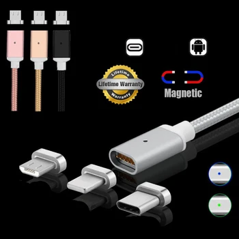 1M 2M 2.4-UN USB de Tip C Pentru IOS Android Micro USB Magnetic Cablu USB C Încărcător Rapid de Încărcare Pentru iOS X 8 7 Samsung S8 S7 S6 Nota 8