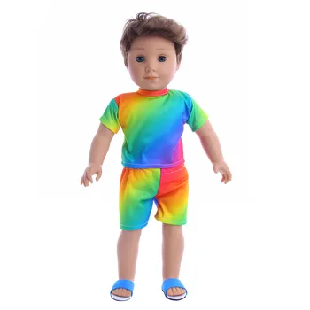 Păpuși Reborn Haine pentru Bărbați T-Shirt Pentru Copil Nou-Născut timp De 18 Inch si 43 Cm Accesorii Pentru Băiat Jucărie Cadouri