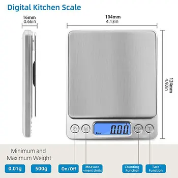 500/0.01 g LCD Portabil Mini-Electronice, Cantare Digitale de Buzunar Caz Poștale Bucătărie Bijuterii Greutate Scară de Echilibru