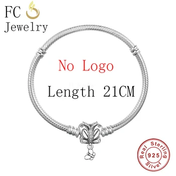 FC Bijuterii Argint 925 Animal Fluture Clip Brățară se Potrivesc Farmecul Șirag de mărgele Lanț de Șarpe Pentru Femei Nu Logo-ul de Brand Brățară Berloque
