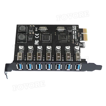USB adaptor PCIe 7-port Hub USB 3 PCI e adaptor PCI express USB3 controller USB3.0 PCI-e placă de expansiune card pentru Desktop
