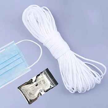 Curea elastica Alb Clema Cablul de 1/8 Inch (3mm) Elastic Ureche Lega Coarda Manual Șir Pentru Accesorii de Cusut