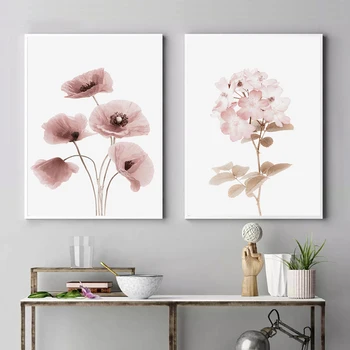 Botanic, Flori, Plante Postere si Printuri Galerie de Arta de Perete Nordic Panza Pictura Dreative Imaginile pentru Camera de zi Decor Acasă
