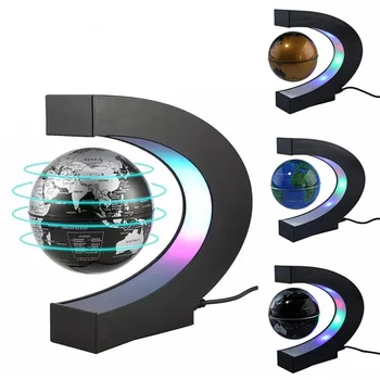LED Glob Magnetic Plutitor glob Geografie Levita Rotație Lampa de Noapte Hartă a Lumii Școală de Aprovizionare de Birou Acasă Decor Gratuit Nava