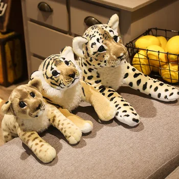 39-58cm Simulare de Animale Drăguț Păpuși Leu, Tigru, Leopard Jucării de Pluș Decor Acasă de Pluș Moale Ca Perna pentru Copii Băieți Cadou