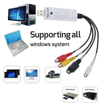 Kebidumei USB 2.0 cu cablu RCA adaptor convertor Audio Video Capture Card Adaptor PC, Cabluri Pentru TV, DVD, VHS dispozitiv de captare 630