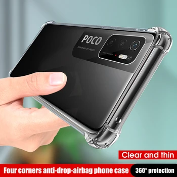 Airbag TPU Silicon rezistent la Șocuri Caz Pentru Xiaomi Poco M3 Pro 5G Telefon Acoperă Shell Funda Pentru Xiaomi Poco M3 Pro 5G 6.5
