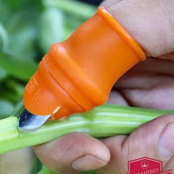Silicon degetul mare cuțit degetul protector recolta de legume de cuțit de plante lamă de foarfece inel de tăiere bucătărie bean cules de instrument