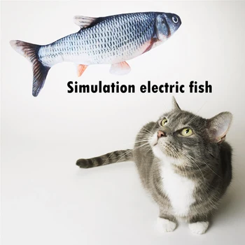 Pisică Jucărie de Pește USB de Încărcare Electrică de Simulare Dans Sărituri în Mișcare Floppy Pește Pisică Jucărie Pentru Pisici Jucarii Interactive