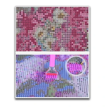 Diamant Tablou Plin Patrat/Rotund Leopard De Zăpadă Multi-Combinație Broderie Handmade Acasă Decor Mozaic Creativ De Artă