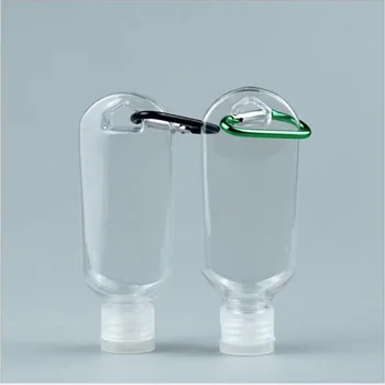 1buc 30ml 50ml Reîncărcabile Sticla de Plastic Carabină Sticla Cu Cârlig Pentru Recipientul de Călătorie Mână Sanitizerd Titularul Breloc Nou