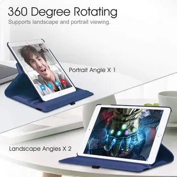 Pentru iPad 10.2 inch Cazul a 8-a Generație De 360 de Grade de Rotație PU Capac din Piele pentru Apple iPad A2270 A2428 A2429 A2430 Smart Stand