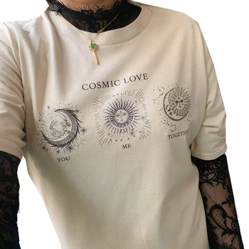 Cosmic Iubitor Tricou Masculin High Street Dark Souls Tricou Barbati pentru Femei de Culoare Portocalie Vintage Retro Topuri Tee Iubitorii de Cuplu tricou